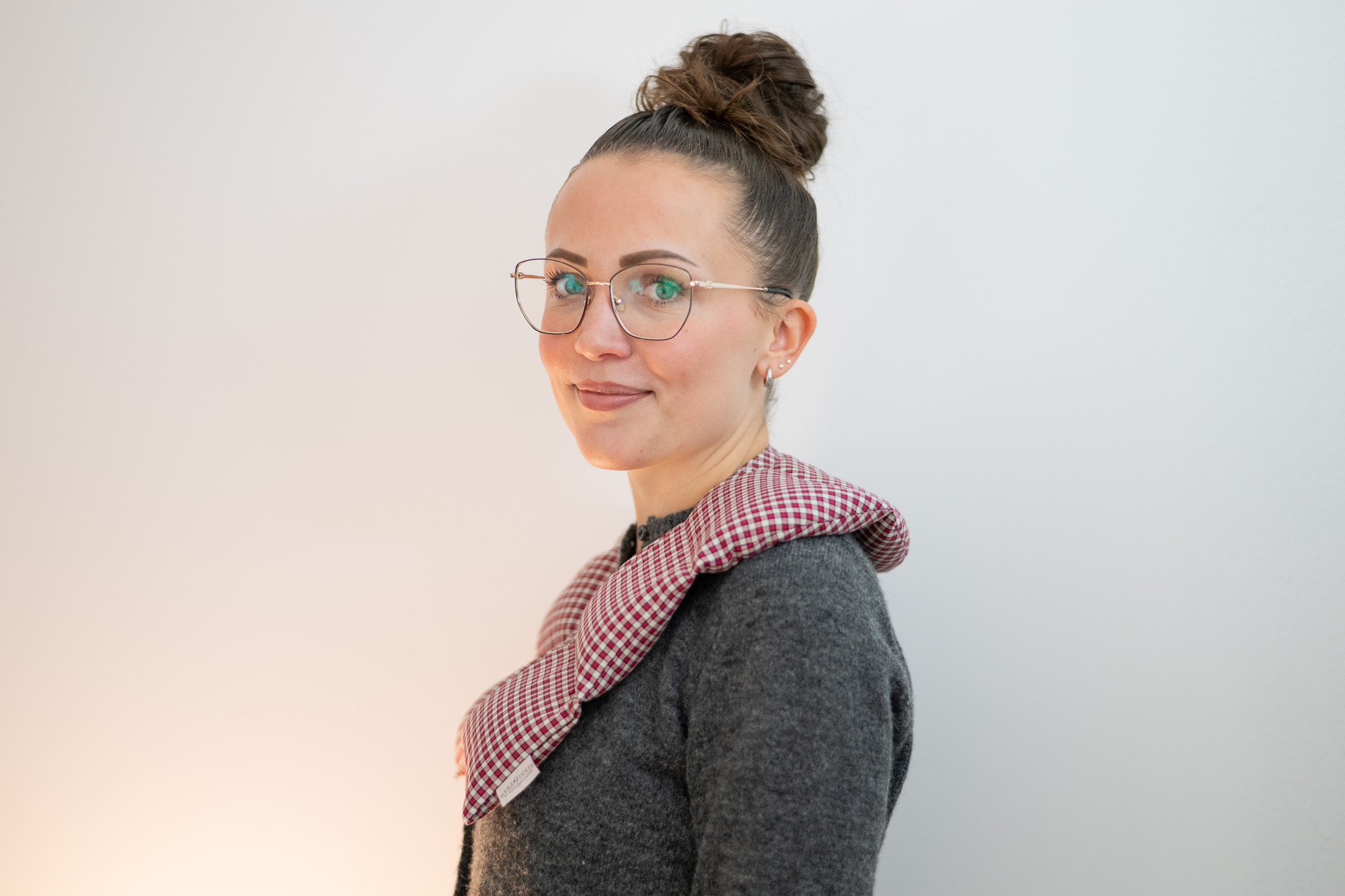 Schulterkissen mit Kirschkernfüllung Winterzauber