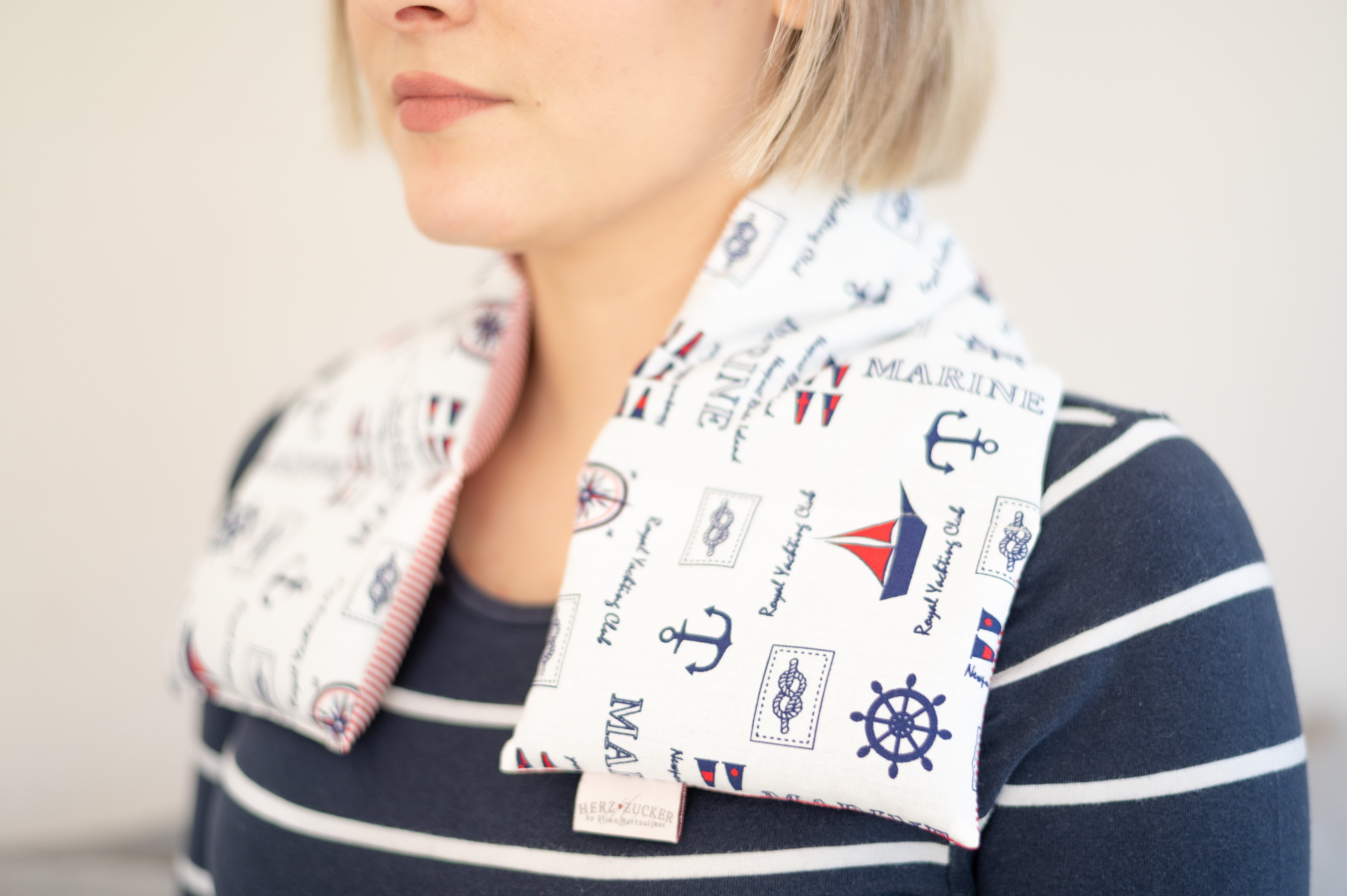 7-Kammerkissen mit Kirschkernfüllung - Maritime Kollektion