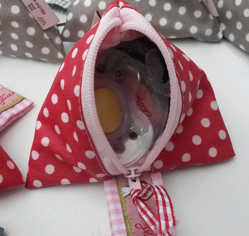 Minibeutel mit Reißverschluss, 100% kbA Baumwolle, verschiedene Farben