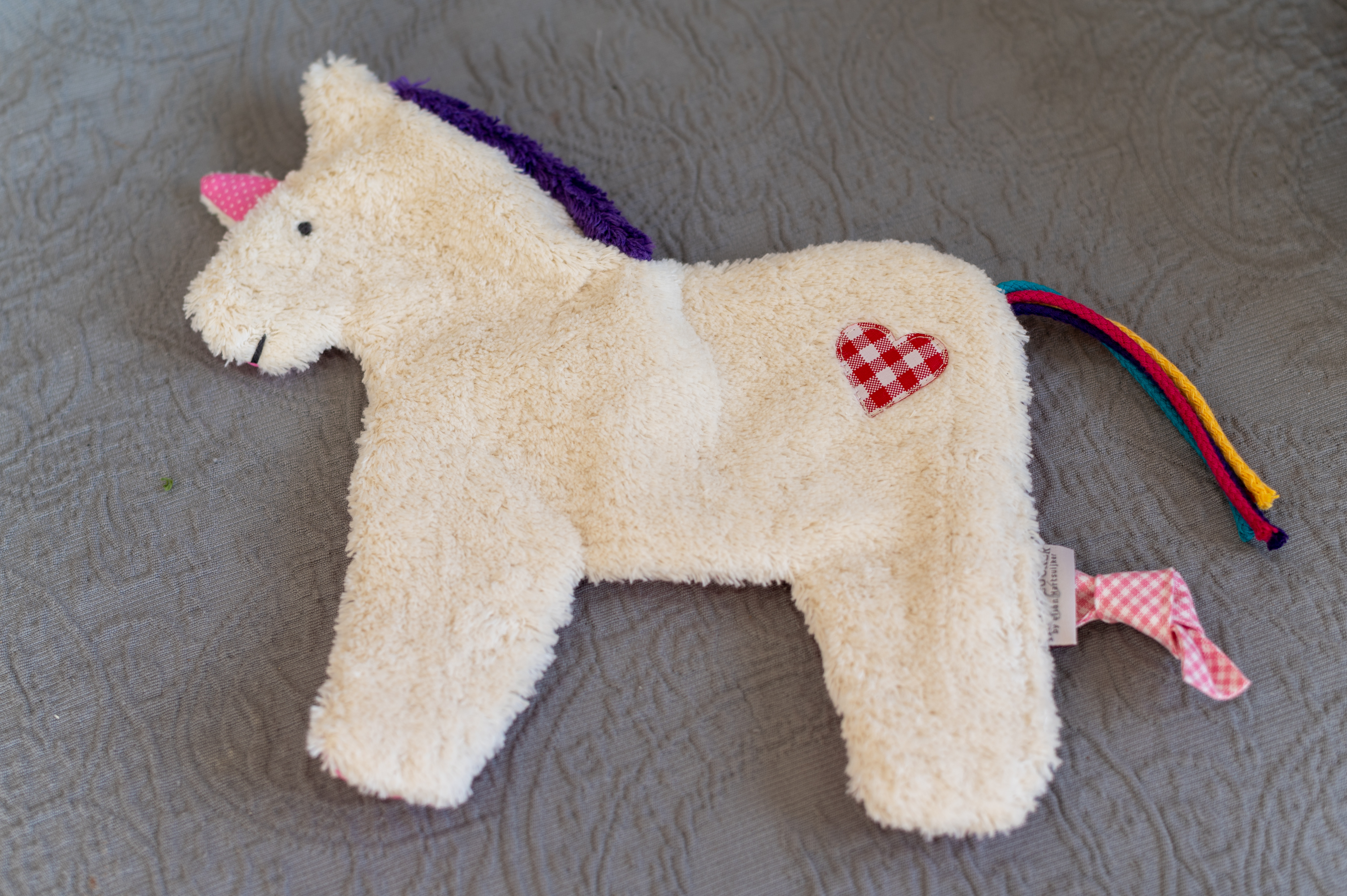 Schmuse-Knister-Tierchen Elin das Einhorn - Bio Plüsch